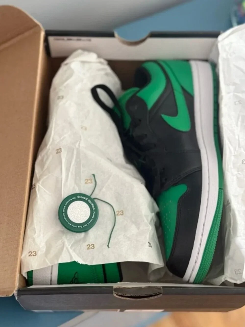Jordan 1 Low Lucky Green Men's 7.5